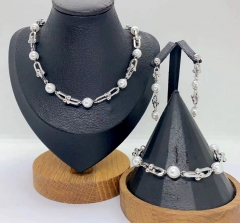 Stainless steel jewelry Necklace Earrings Bangle Wholesale for women