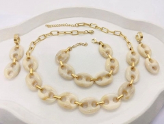 Stainless steel jewelry Necklace Earrings Bangle Wholesale for women