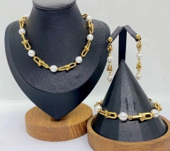 Stainless steel jewelry Necklace Earrings Bangle Wholesale for women