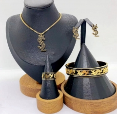 Stainless steel jewelry Necklace Earrings Bangle ring Wholesale for women