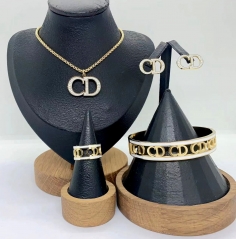 Stainless steel jewelry Necklace Earrings Bangle ring Wholesale for women