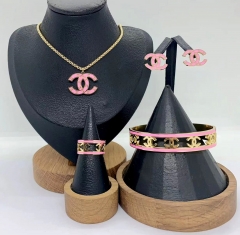 Stainless steel jewelry Necklace Earrings Bangle ring Wholesale for women