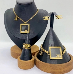 Stainless steel jewelry Necklace Earrings Bangle ring Wholesale for women
