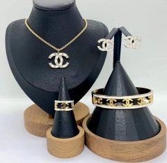 Stainless steel jewelry Necklace Earrings Bangle ring Wholesale for women