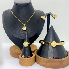 Stainless steel jewelry Necklace Earrings Bangle ring Wholesale for women