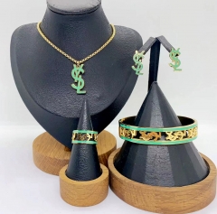 Stainless steel jewelry Necklace Earrings Bangle ring Wholesale for women