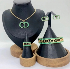 Stainless steel jewelry Necklace Earrings Bangle ring Wholesale for women