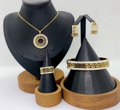 Stainless steel jewelry Necklace Earrings Bangle ring Wholesale for women