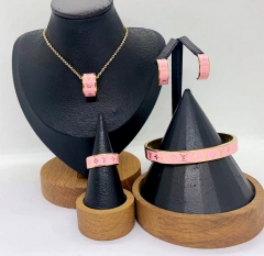 Stainless steel jewelry Necklace Earrings Bangle ring Wholesale for women
