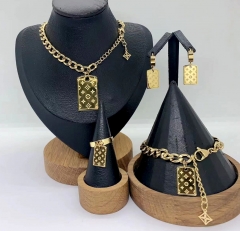 Stainless steel jewelry Necklace Earrings Bangle ring Wholesale for women