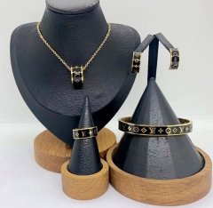 Stainless steel jewelry Necklace Earrings Bangle ring Wholesale for women