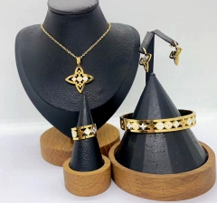 Stainless steel jewelry Necklace Earrings Bangle ring Wholesale for women