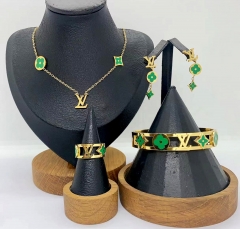 Stainless steel jewelry Necklace Earrings Bangle ring Wholesale for women