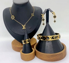 Stainless steel jewelry Necklace Earrings Bangle ring Wholesale for women
