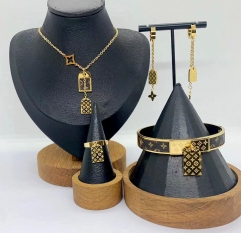 Stainless steel jewelry Necklace Earrings Bangle ring Wholesale for women