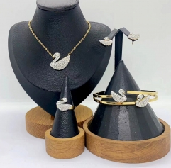 Stainless steel jewelry Necklace Earrings Bangle ring Wholesale for women