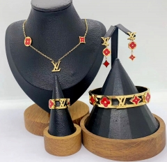 Stainless steel jewelry Necklace Earrings Bangle ring Wholesale for women