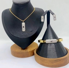 Stainless steel jewelry Necklace Earrings Bangle Wholesale for women