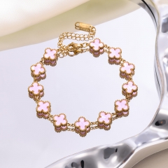 High quality 18K stainless steel 9MM clover VCA Bracelet wholesale for women
