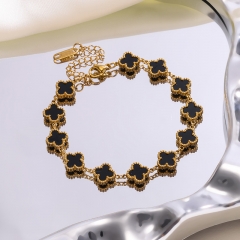 High quality 18K stainless steel 9MM clover VCA Bracelet wholesale for women