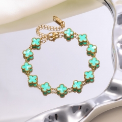 High quality 18K stainless steel 9MM clover VCA Bracelet wholesale for women