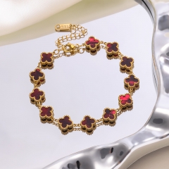 High quality 18K stainless steel 9MM clover VCA Bracelet wholesale for women