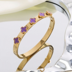 High quality 18K stainless steel  clover VCA Bangles wholesale for women
