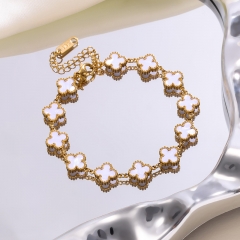 High quality 18K stainless steel 9MM clover VCA Bracelet wholesale for women