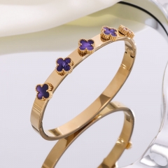 High quality 18K stainless steel  clover VCA Bangles wholesale for women