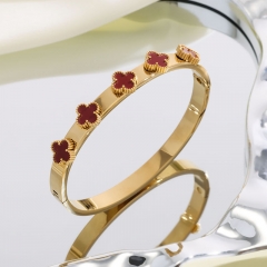 High quality 18K stainless steel  clover VCA Bangles wholesale for women