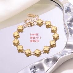 High quality 18K stainless steel 9MM clover VCA Bracelet wholesale for women