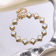High quality 18K stainless steel 9MM clover VCA Bracelet wholesale for women