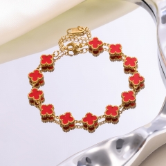 High quality 18K stainless steel 9MM clover VCA Bracelet wholesale for women