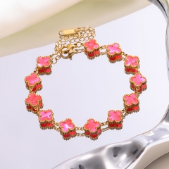 High quality 18K stainless steel 9MM clover VCA Bracelet wholesale for women