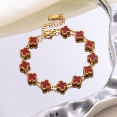 High quality 18K stainless steel 9MM clover VCA Bracelet wholesale for women