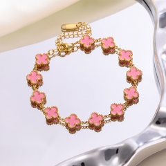 High quality 18K stainless steel 9MM clover VCA Bracelet wholesale for women