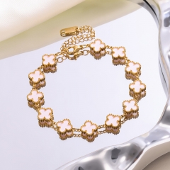 High quality 18K stainless steel 9MM clover VCA Bracelet wholesale for women