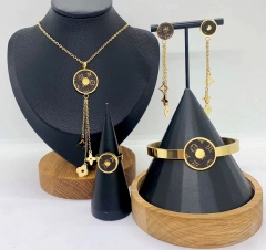 Stainless steel jewelry Necklace Earrings Bangle ring Wholesale for women