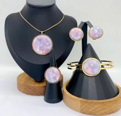 Stainless steel jewelry Necklace Earrings Bangle ring Wholesale for women