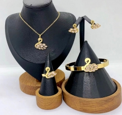 Stainless steel jewelry Necklace Earrings Bangle ring Wholesale for women