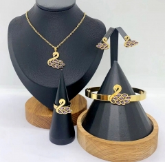 Stainless steel jewelry Necklace Earrings Bangle ring Wholesale for women
