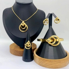 Stainless steel jewelry Necklace Earrings Bangle ring Wholesale for women