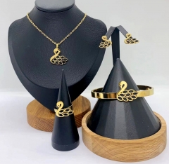 Stainless steel jewelry Necklace Earrings Bangle ring Wholesale for women