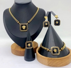 Stainless steel jewelry Necklace Earrings Bangle ring Wholesale for women