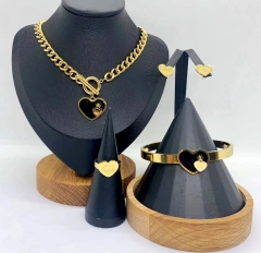 Stainless steel jewelry Necklace Earrings Bangle ring Wholesale for women