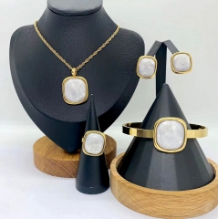 Stainless steel jewelry Necklace Earrings Bangle ring Wholesale for women