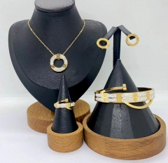 Stainless steel jewelry Necklace Earrings Bangle ring Wholesale for women