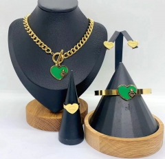 Stainless steel jewelry Necklace Earrings Bangle ring Wholesale for women