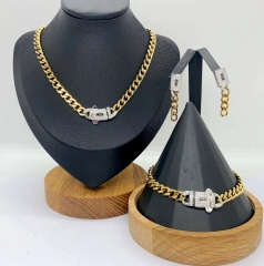 Stainless steel jewelry Necklace Earrings Bangle Wholesale for women