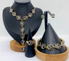 Stainless steel jewelry Necklace Earrings bracelet ring Wholesale for women